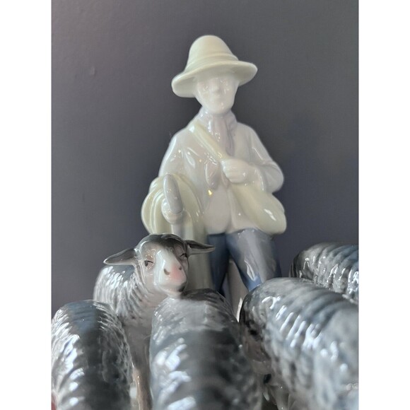 Golden Crown E R Germany Gerold Porzellan Bavaria Shepherd Sheep Figurine - Picture 2 of 12